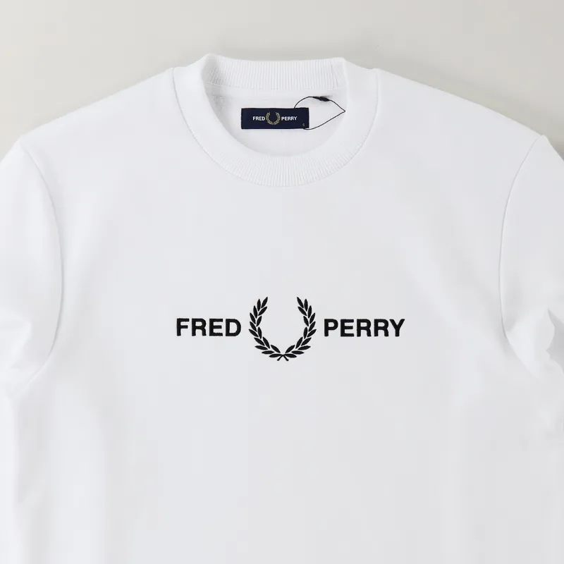 Fred Perry Graphic Sweat White-1