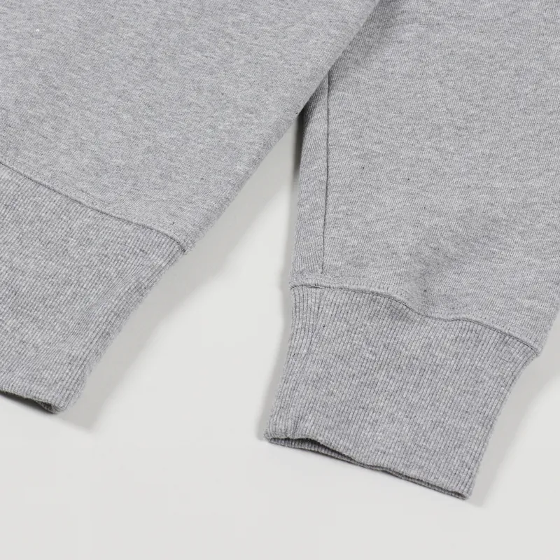 Nigel Cabourn Embroidered Globe Crew Sweat Grey Marl-4