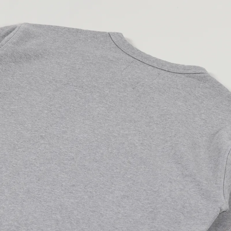 Nigel Cabourn Embroidered Globe Crew Sweat Grey Marl-6