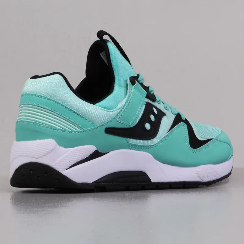 Saucony Grid 9000 Retro Running Trainer Shoes Mint Green Black