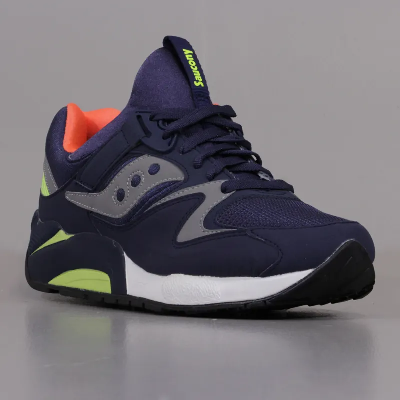 Saucony Grid 9000 Shoes Navy Citron-4