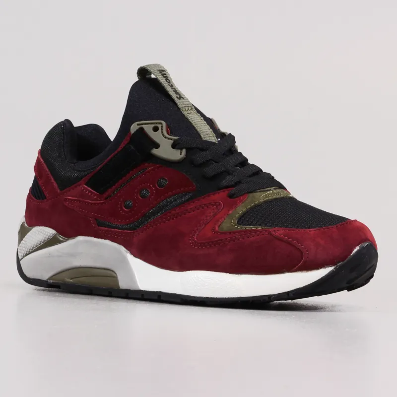 Saucony Grid 9000 Shoes Red Black-4