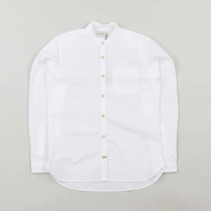 Oliver Spencer Grandad Shirt Astley White