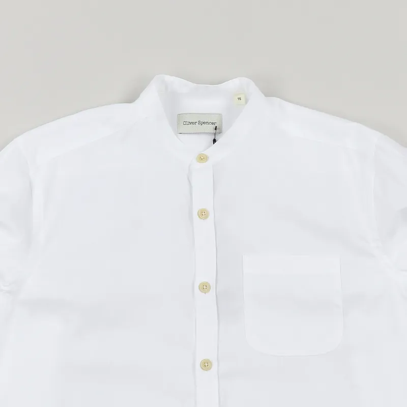 Oliver Spencer Grandad Shirt Astley White-1