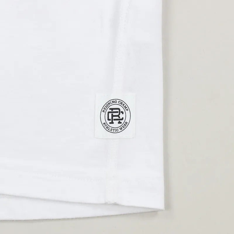 Reigning Champ Gym Logo T Shirt White Black-2