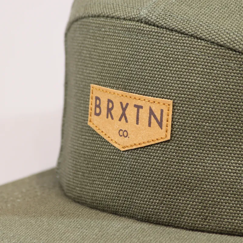 Brixton Haft Five Panel Cap Olive-1