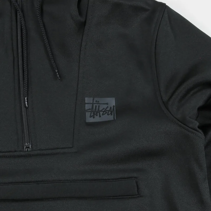 Stussy Plated Half Zip Hoodie Black-1