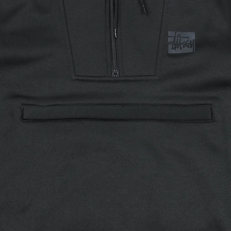Stussy Plated Half Zip Hoodie Black-2