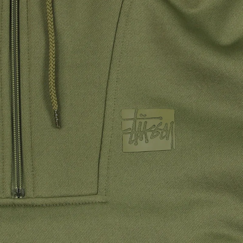 Stussy Plated Half Zip Hoodie Olive-1