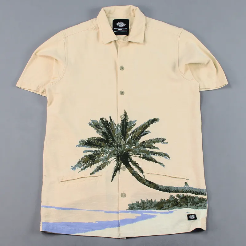 Dickies Hawaiian Gardens Short Sleeve Shirt Ecru