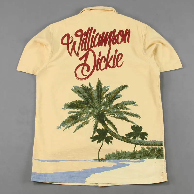 Dickies Hawaiian Gardens Short Sleeve Shirt Ecru-3