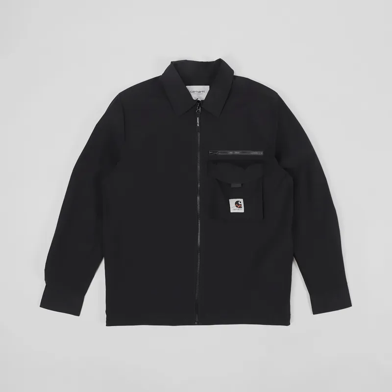Carhartt WIP Mens Logo Technical Hayes Shirt Jacket Black
