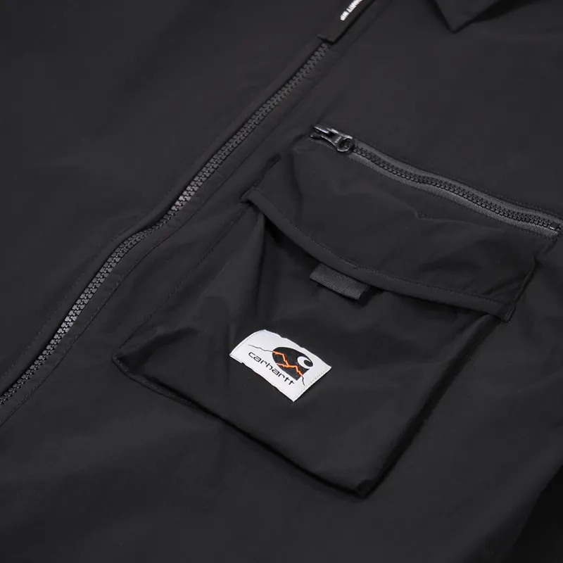 Carhartt WIP Mens Logo Technical Hayes Shirt Jacket Black