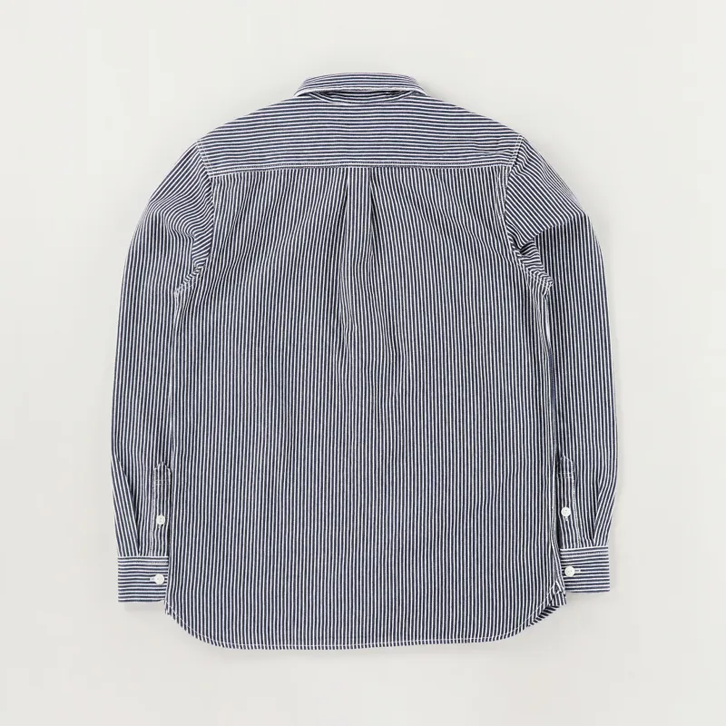 Vans Hickory Stripe Long Sleeve Shirt Dress Blue-3