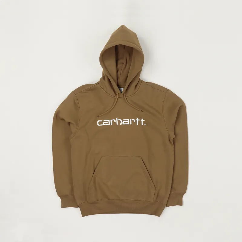 carhartt ブラウン フーディ ロゴ入り Carhartt WIP Hooded Carhartt Sweat Hamilton Brown White