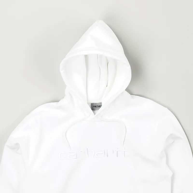 Carhartt WIP Hooded Carhartt Sweat White-1