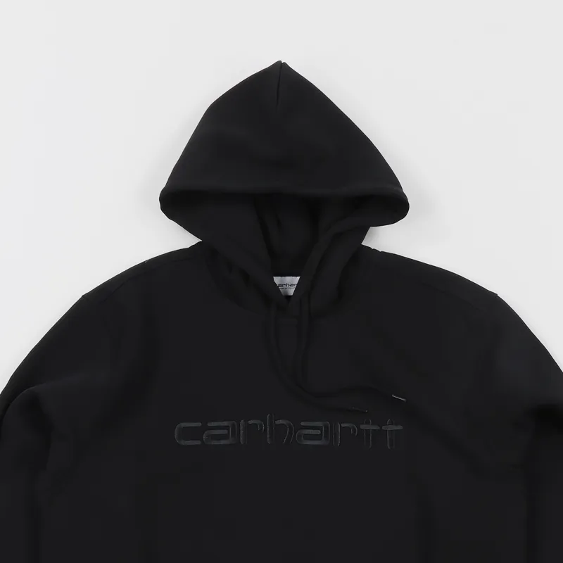 Carhartt WIP Hooded Carhartt Sweat Black-1