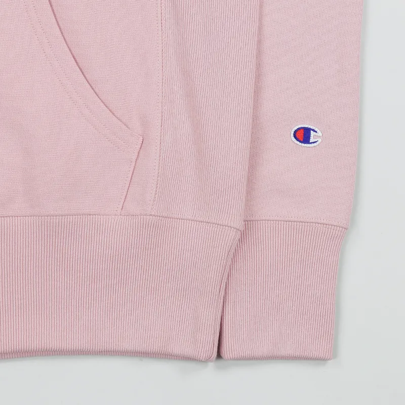 Champion Reverse Weave Hooded Sweatshirt Pink-2