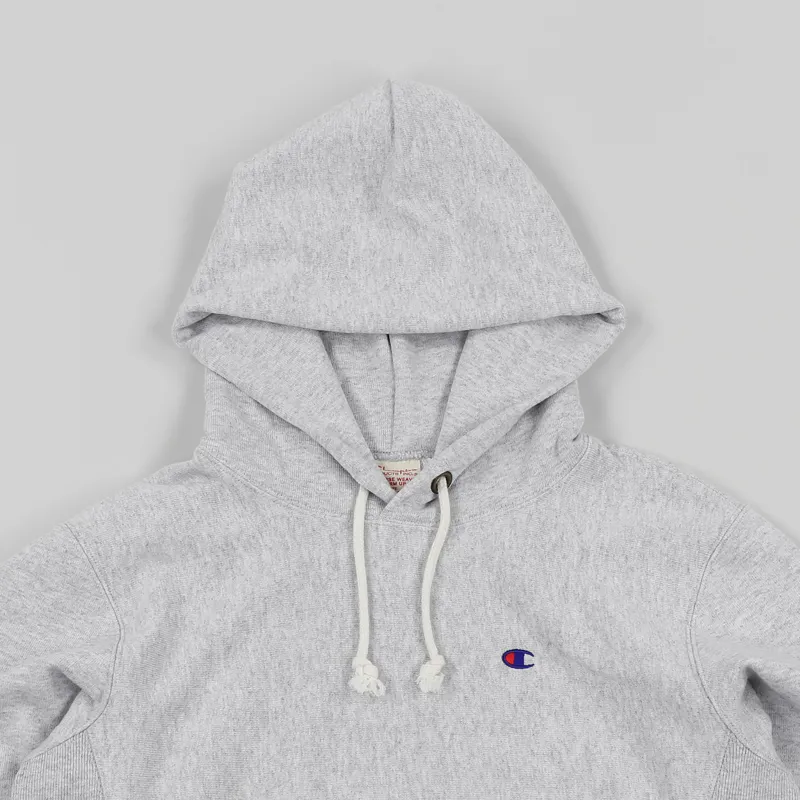 Champion Reverse Weave Hooded Sweatshirt Grey Heather-1