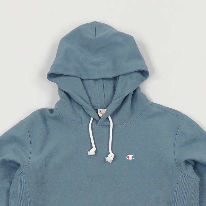 Champion Reverse Weave Hooded Sweatshirt Petrol-1