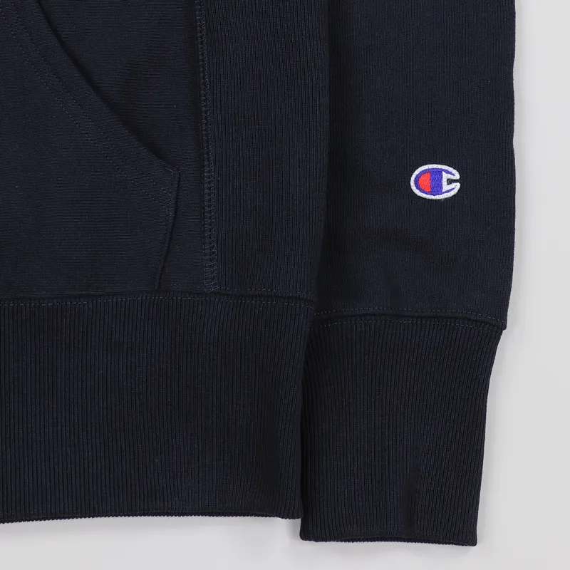 Champion Reverse Weave Hooded Sweatshirt Navy-2