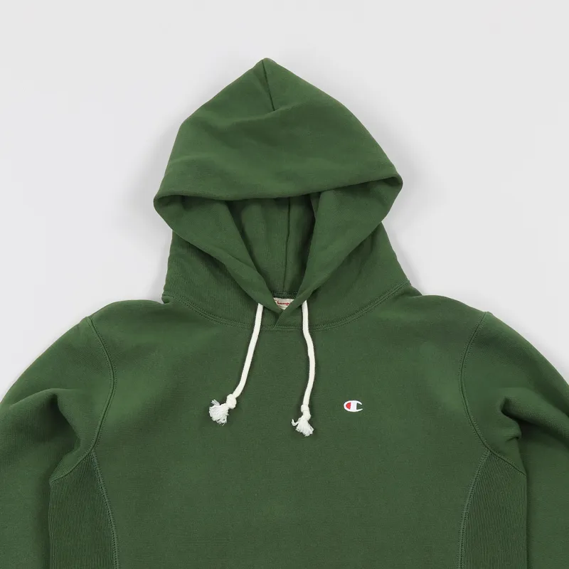 Champion Reverse Weave Winter Weight Pullover Hoodie Green-1
