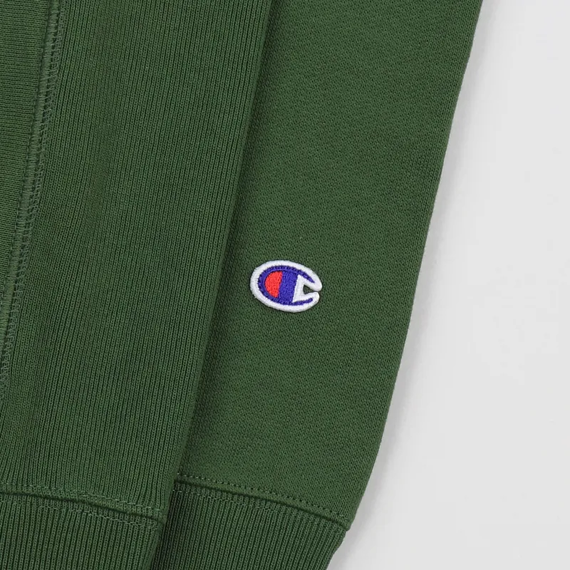 Champion Reverse Weave Winter Weight Pullover Hoodie Green-2