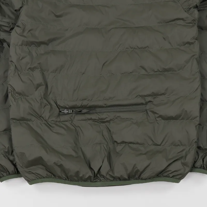 b4 Basics Mens Hooded Insulated Puff Travel Jacket Green