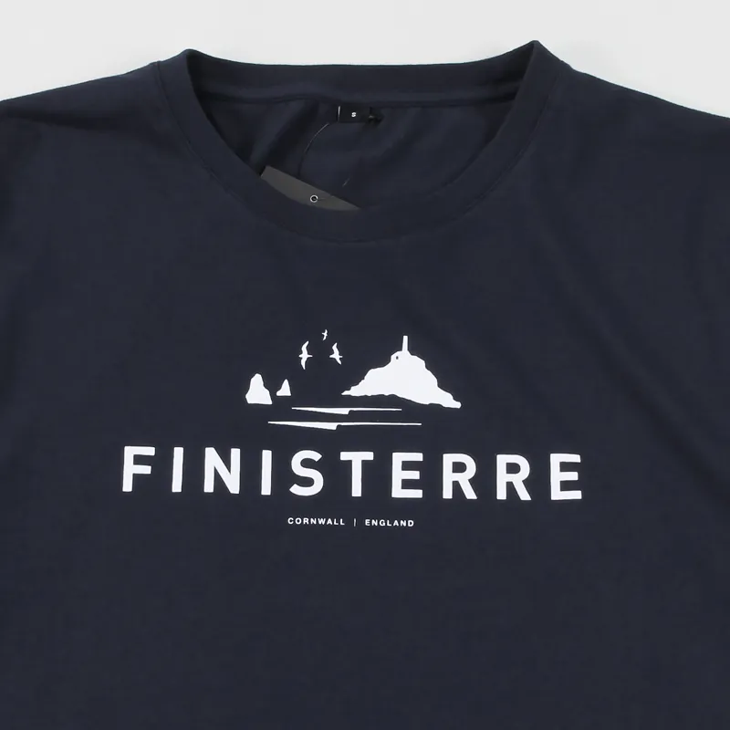 Finisterre Headland T Shirt Navy-1