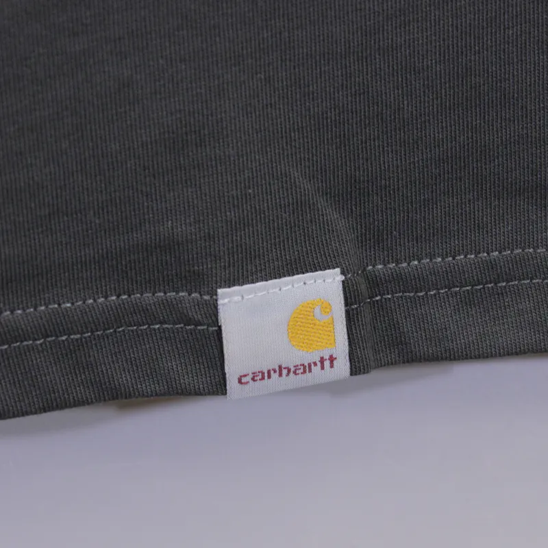 Carhartt Henley T Shirt - Asphalt Grey-3