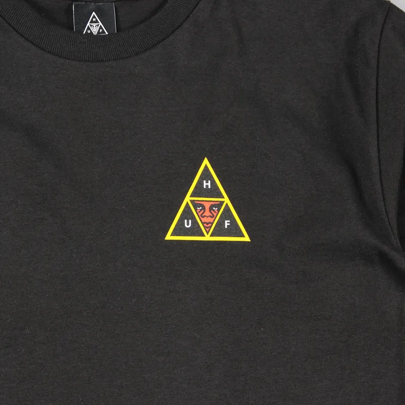Huf x Obey Icon Face T Shirt Black-1