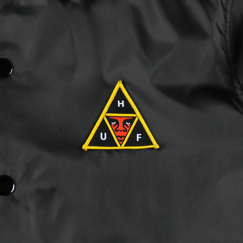 Huf x Obey Coach Jacket Black-2
