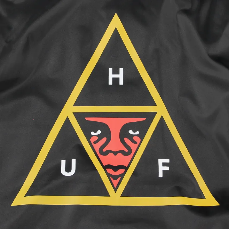Huf x Obey Coach Jacket Black-5