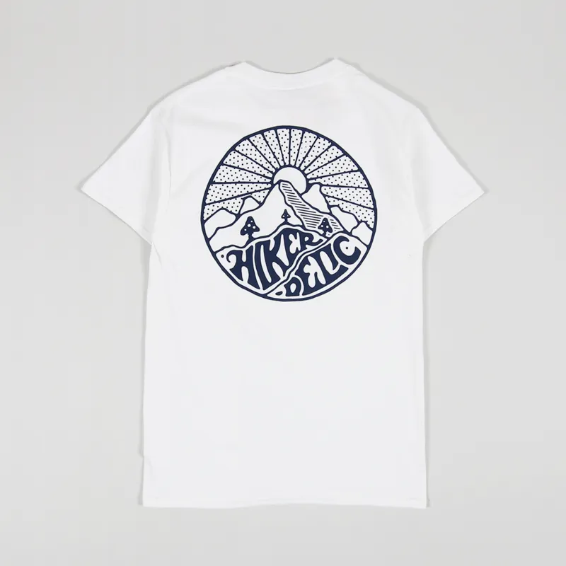 Hikerdelic Core Logo T Shirt White Navy