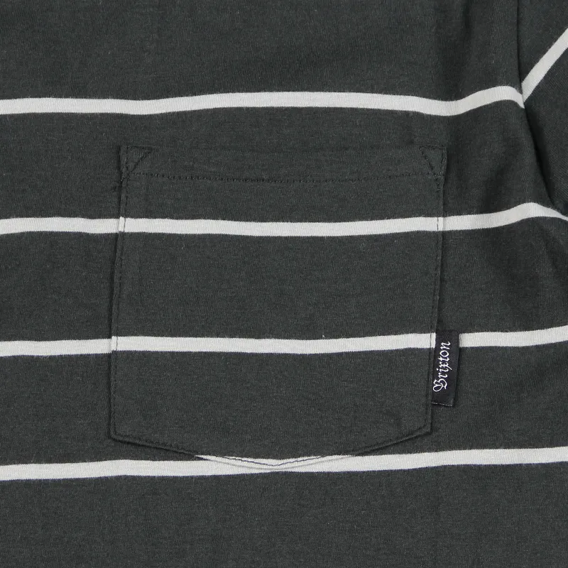 Brixton Hilt Pocket T Shirt Wash Black-1