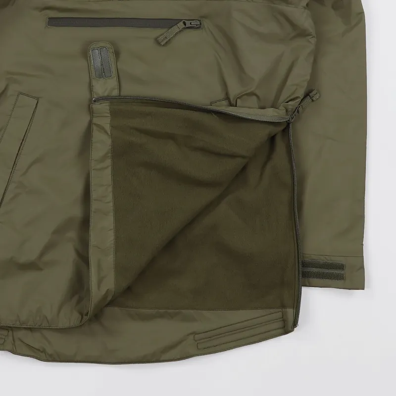 Fred Perry Half Zip Hooded Jacket Dark Khaki-4