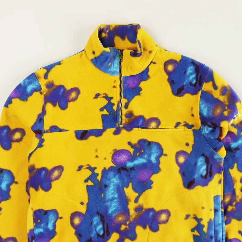 Stussy Half Zip Polar Mock Fleece Tie Dye-1