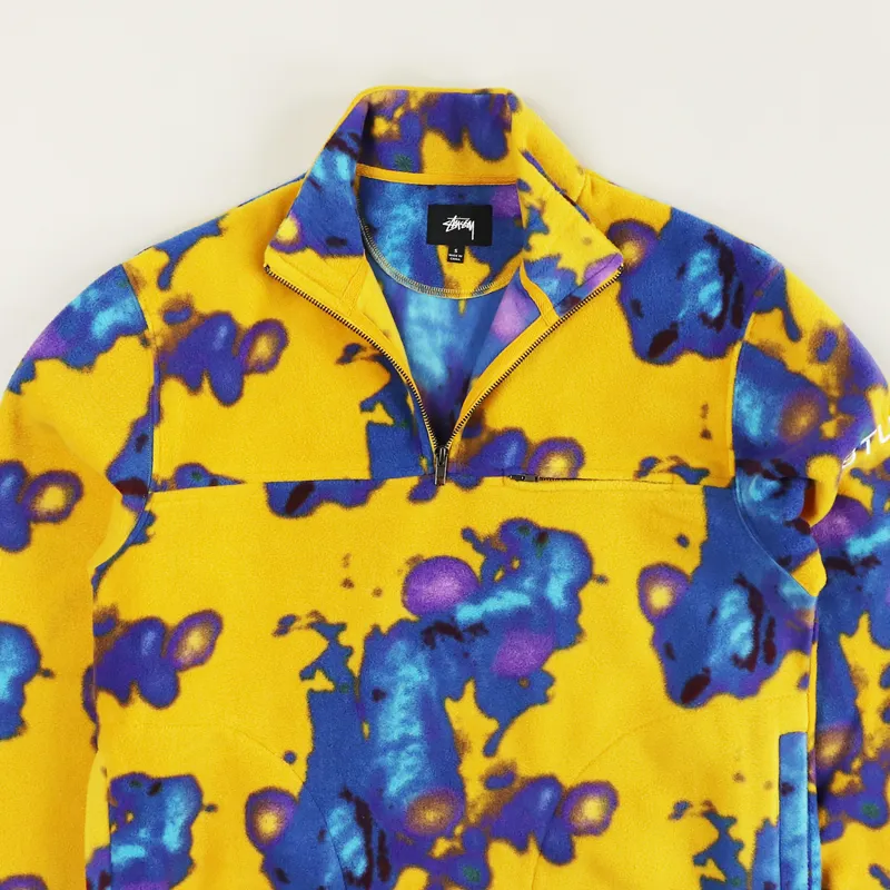 Stussy Half Zip Polar Mock Fleece Tie Dye-2
