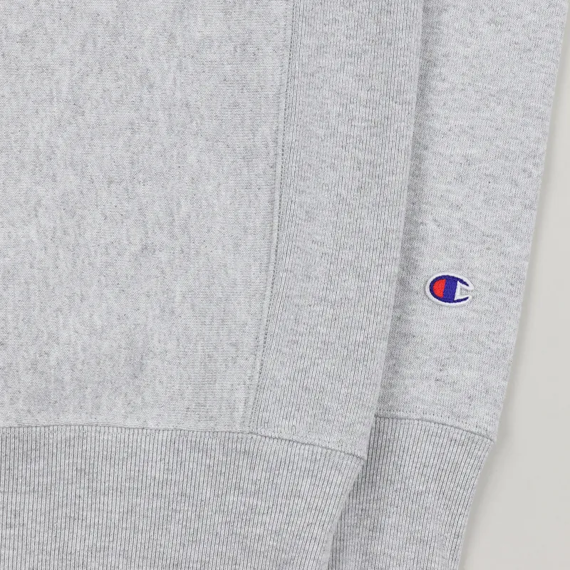 Champion Reverse Weave Winter Weight Half Zip Sweatshirt Grey