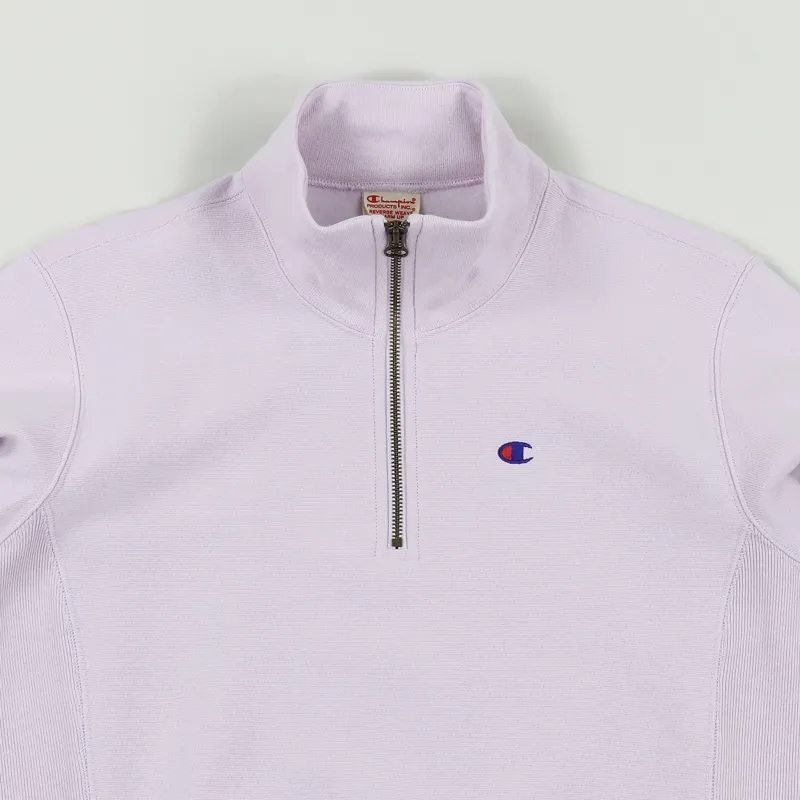 Champion Reverse Weave Winter Weight Half Zip Sweatshirt Lavender