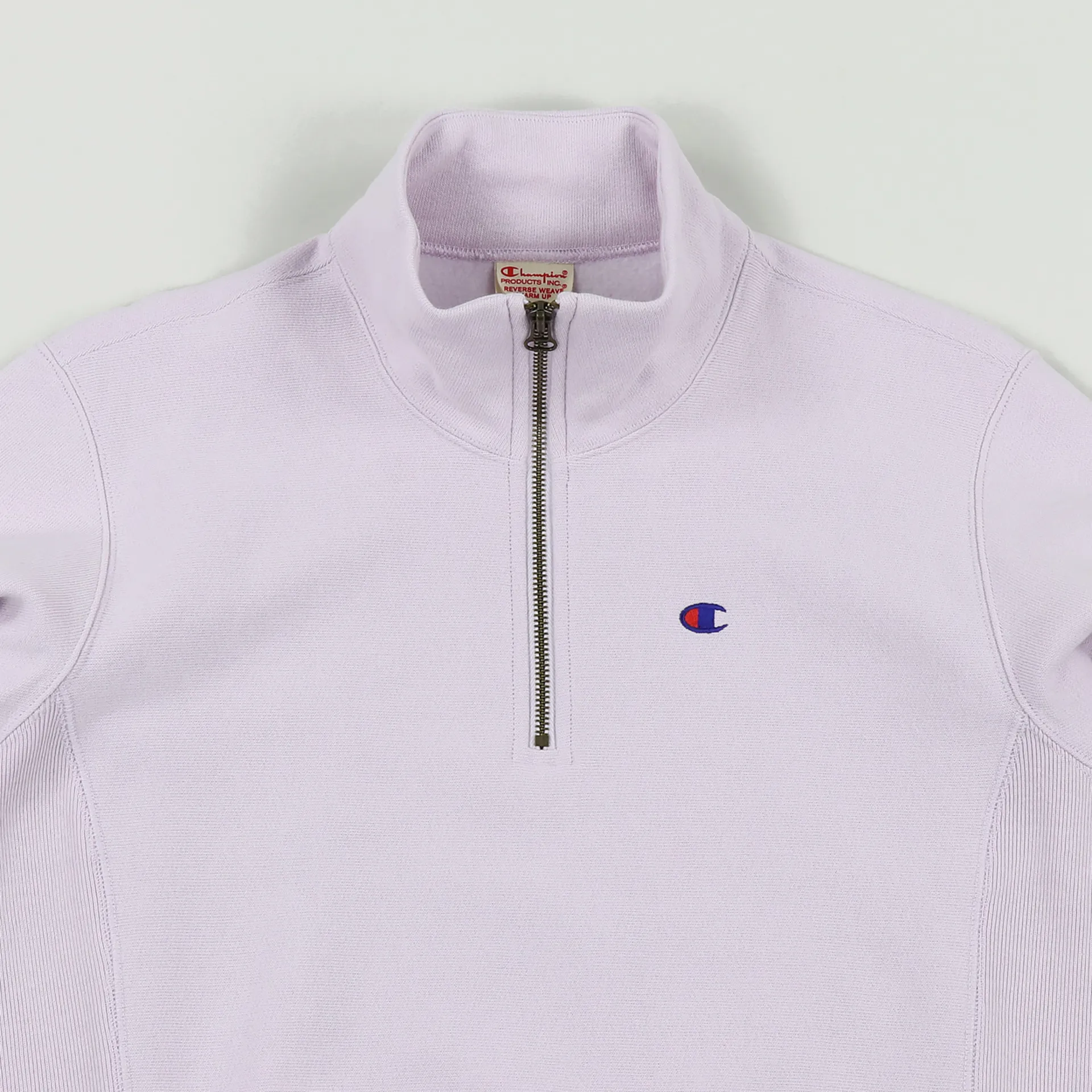Champion Reverse Weave Winter Weight Half Zip Sweatshirt Lavender