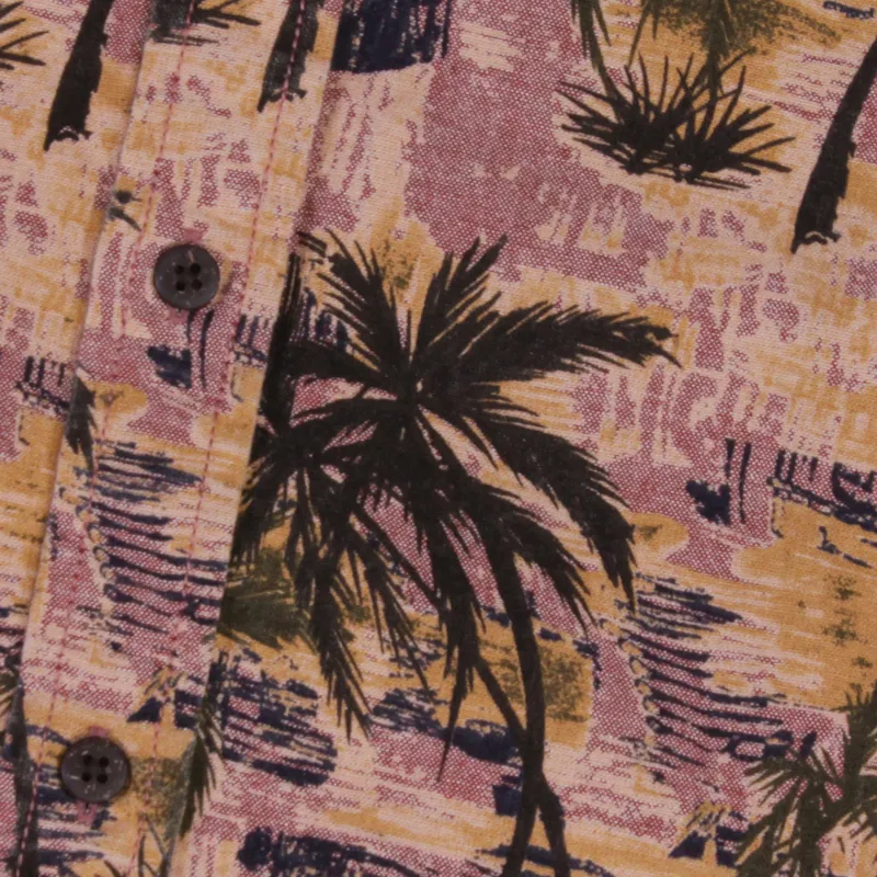 Regan Kategori omgivet Dickies Honolulu Shirt Red Mens Hawaiin Top Palm Trees Pink Yell