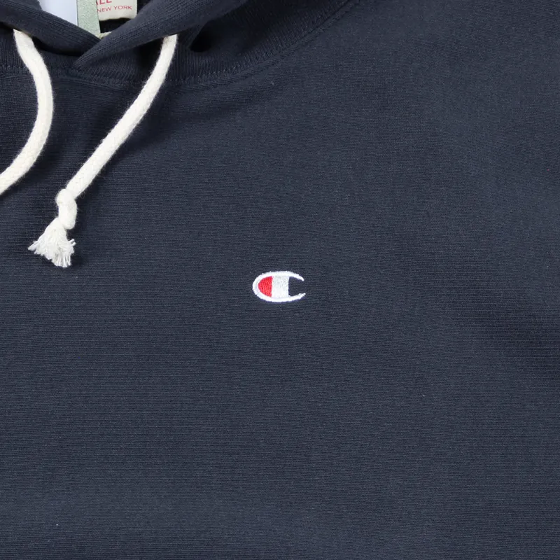 Champion Hooded Sweatshirt Navy Blue-1