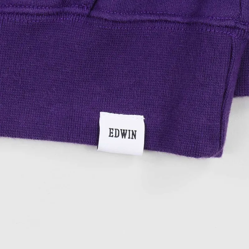 Edwin Hooded Sweater Purple-1