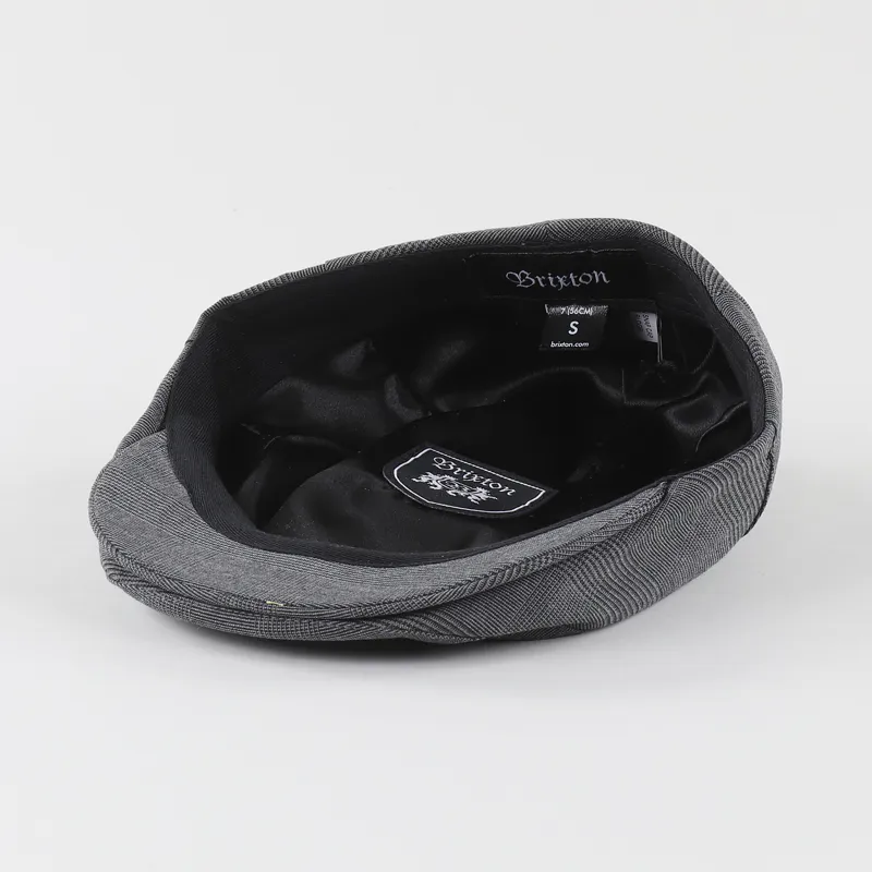 Brixton Hooligan Flat Cap Black Dark Grey-3