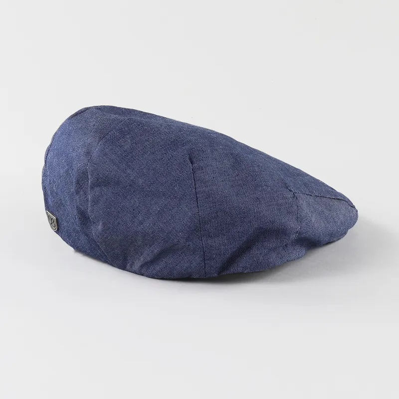 Brixton Hooligan Flat Cap Blue Chambray-1