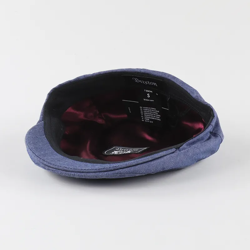 Brixton Hooligan Flat Cap Blue Chambray-3