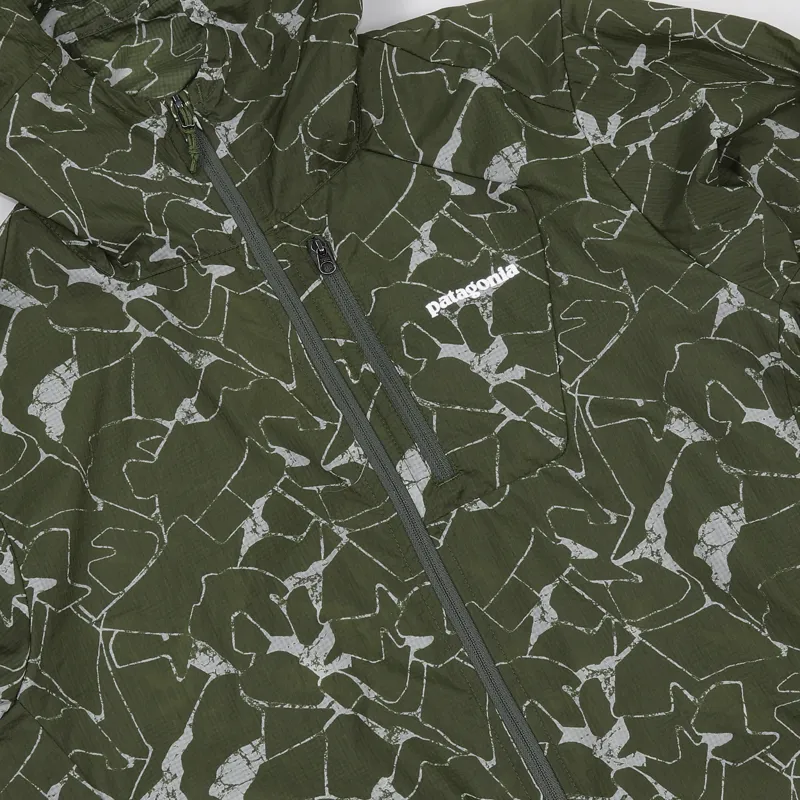 Patagonia Houdini Print Jacket Rock Jigsaw Sprouted Green-3