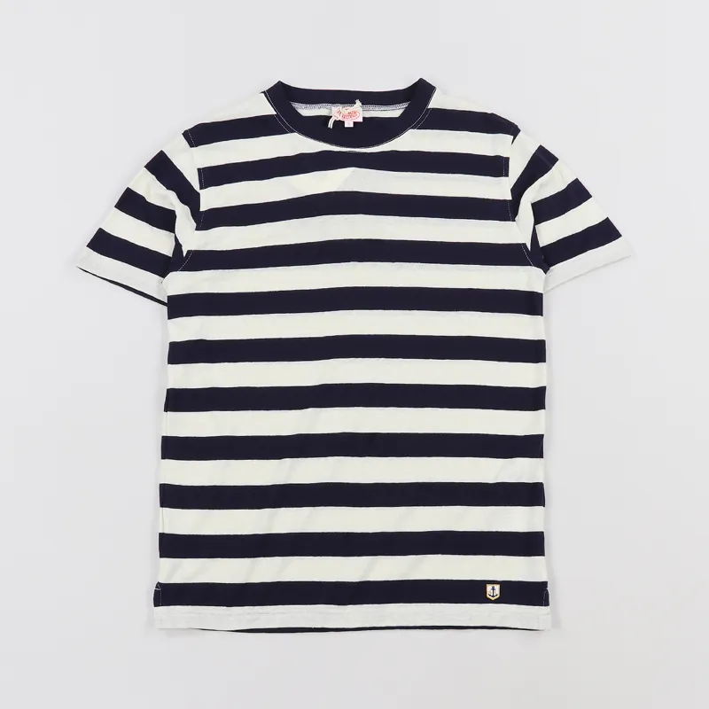 Armor Lux Heritage Round Neck T Shirt Navy Natural