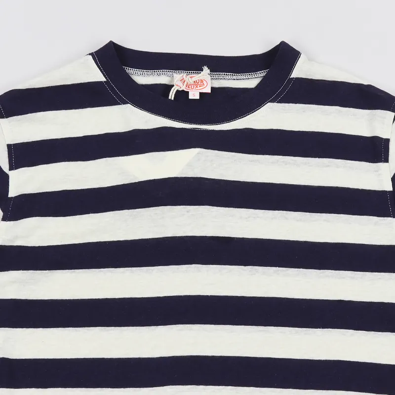 Armor Lux Heritage Round Neck T Shirt Navy Natural-1